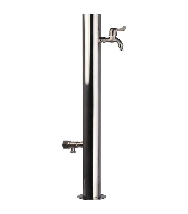 Колонка садовая круглая РІВНИНА Light 76 мм, с 2 кранами (20101-4)