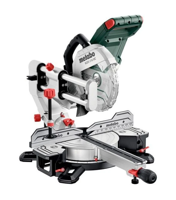Пила торцювальна Metabo KGSV 216 MC, з функцією протягування та двостороннім нахилом (615216000)