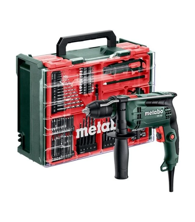 Дрель ударная Metabo SBE 650, 650 Вт + набор Mobile Workshop (600742710)