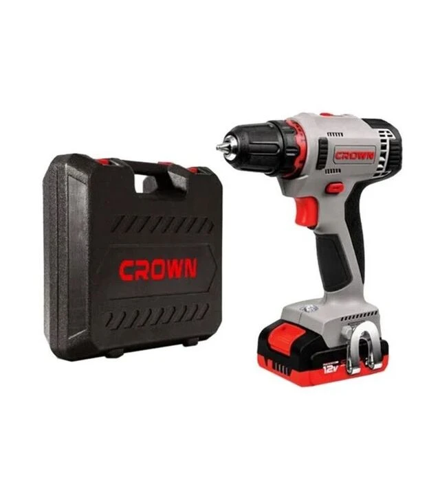Шуруповерт-дрель аккумуляторный CROWN CT21081H-2 BMC, 12В (CT21081H-2 BMC)