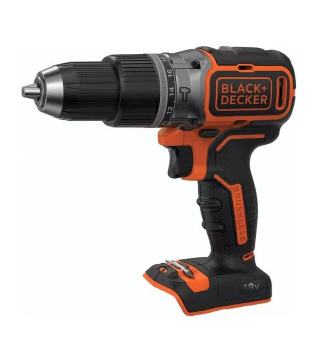 Дрель-шуруповерт ударная аккумуляторная BLACK+DECKER BL188N, 18 В, без АКБ и ЗП