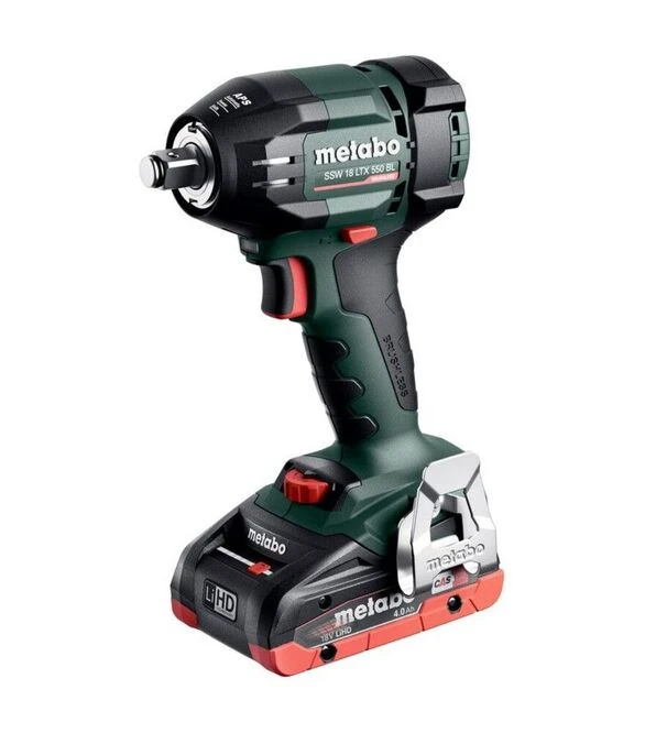 Гайковерт ударный аккумуляторный Metabo SSW 18 LTX 550 BL, 2x4 А*Год, кейс (602404800)