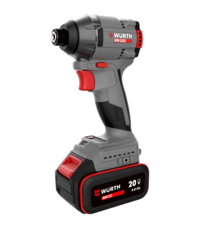 Гайковерт ударний акумуляторний Wurth ASSR 20V 1/4" RED STRIPE, 230 Нм, 1/4", 20 В, 4 А*год, кейс (5702515011)