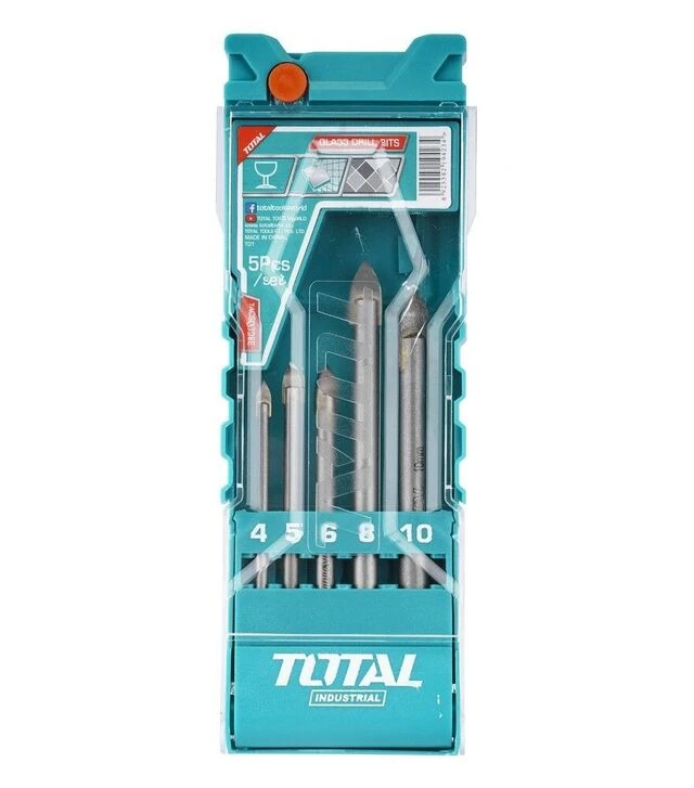 Набір свердел TOTAL TACSD7256 для скла, 5 шт. (TACSD7256)