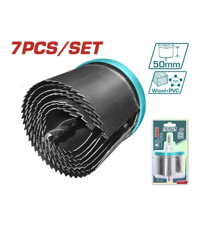 Набір коронок TOTAL TACSH3071 для дерева, Ø 26-63 мм, 7 шт. (TACSH3071)