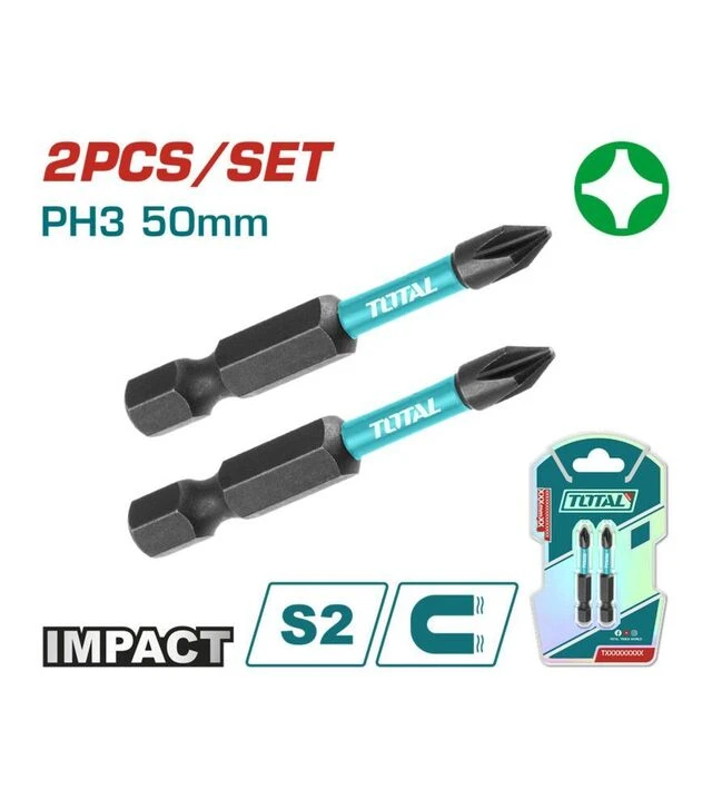 Набір біт TOTAL TACIM71PH350, PH3, 50 мм, 2 шт. (TACIM71PH350)