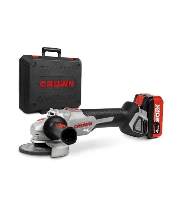 Угловая шлифмашина аккумуляторная CROWN CT23001-115HX-4 BMC, 18 В (CT23001-115HX-4 BMC)