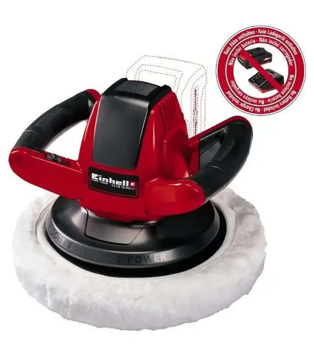 Полировальная машина аккумуляторная Einhell CE-CB 18/254LI Solo без АКБ и ЗУ (2093301)