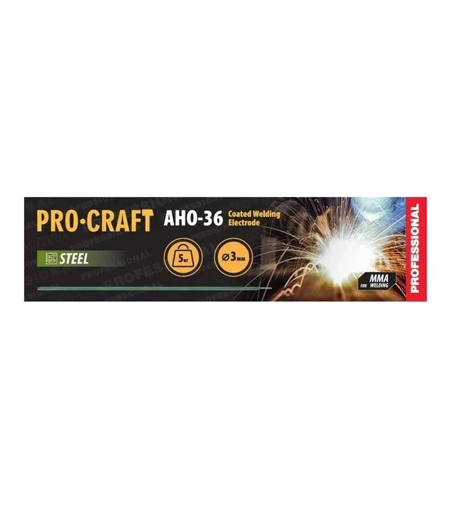 Зварювальні електроди PROCRAFT AHO36 3 мм, 5 кг (241885)