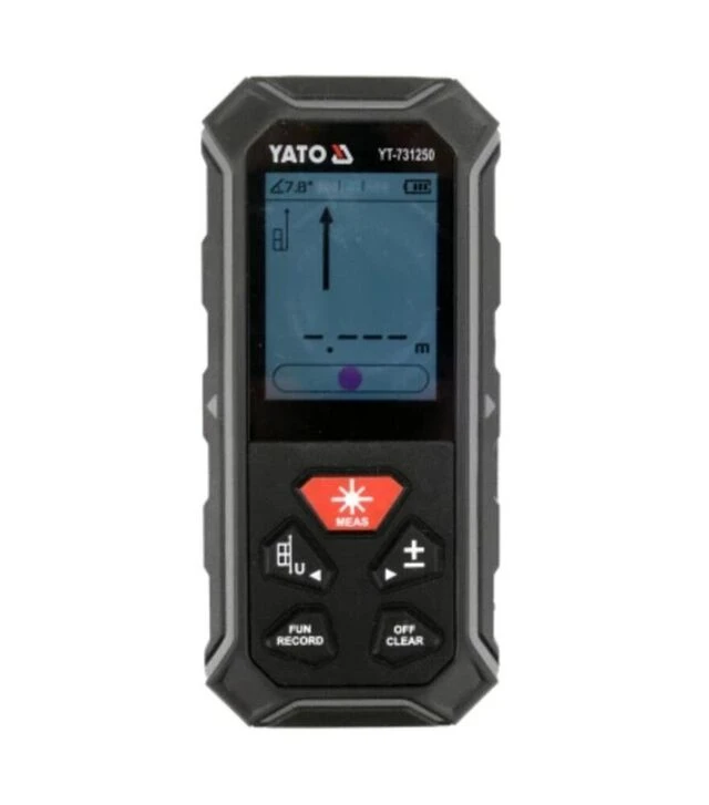 Дальномер лазерный двунаправительный YATO YT-731250, 2х100 м, ±2 мм