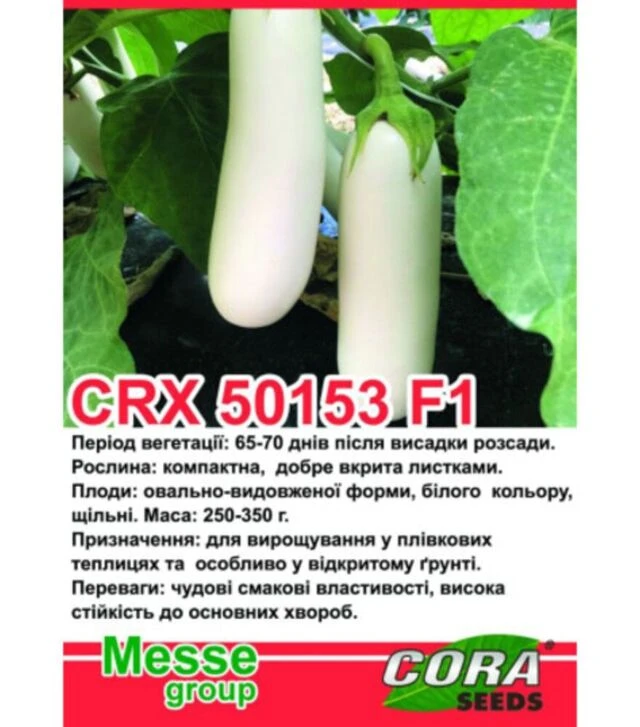 Насіння баклажана CRX 50153 F1, п.о. 100 насінин (Cora Seeds)