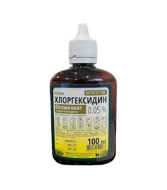 Антисептик Хлоргексидин 0,05% розчин, 100 мл
