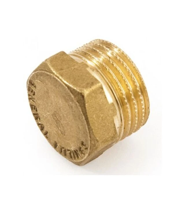 Заглушка латунна з зовнішньою різьбою 1/2''