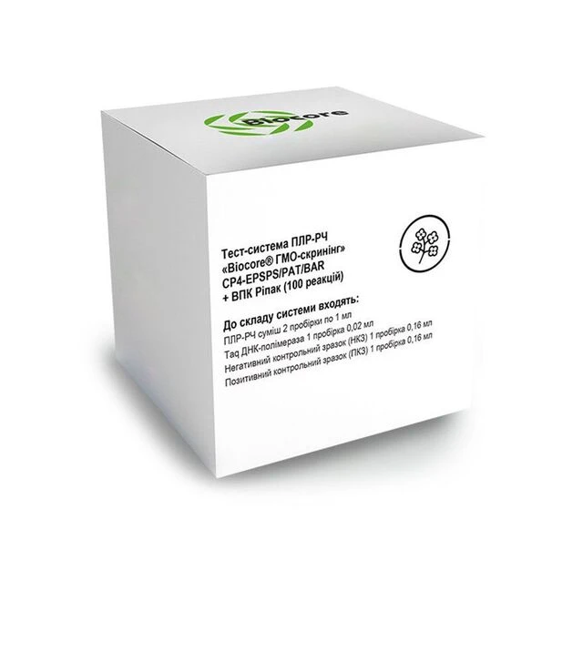 Тест-система ПЦР-РВ Biocore ГМО-скрининг CP4-EPSPS/PAT/BAR + ВПК Рапс, 100 реакций