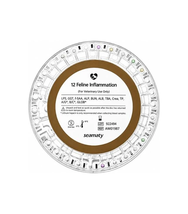 Реагент-диск Seamaty для SMT-120VP, воспаление у кошек, 12 параметров