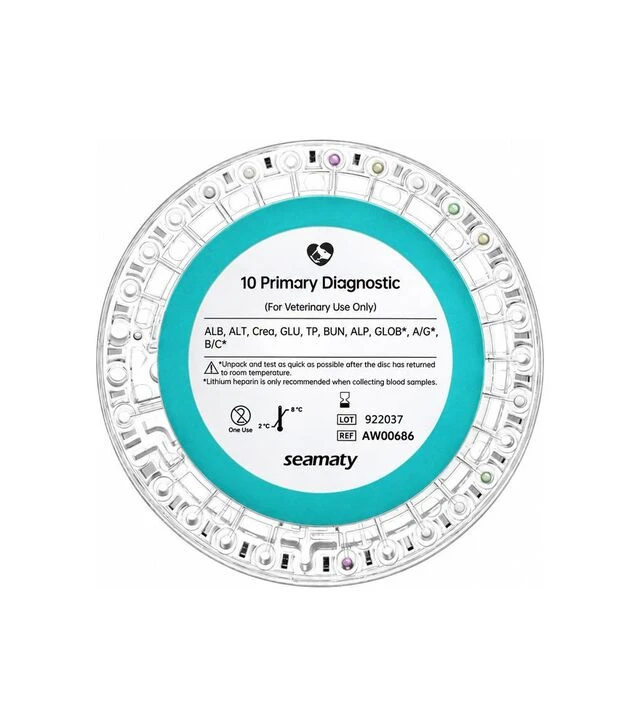 Реагент-диск Seamaty для SMT-120VP, первичная диагностика животного, 10 параметров
