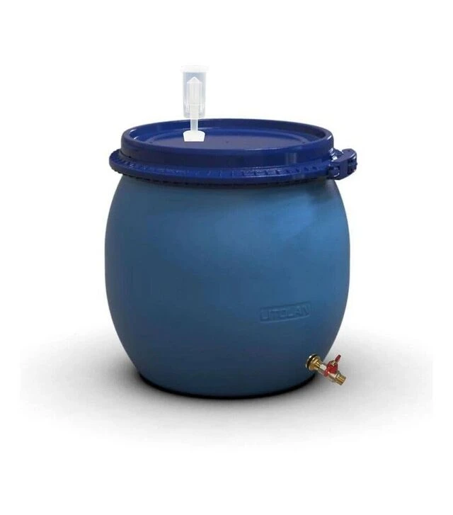 Бочка для брожения Litolan 80 л, с U-образным клапаном и латунным краном 1/2" (29686)