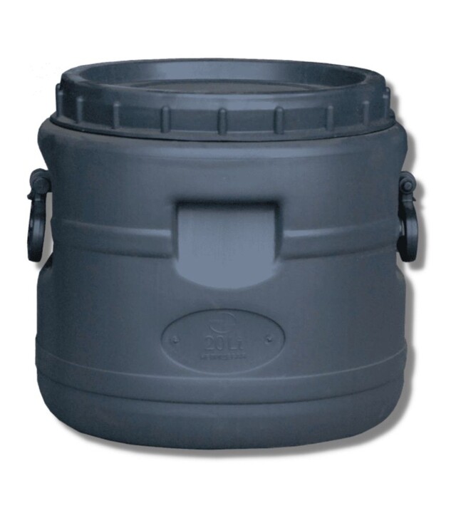 Бідон технічний PlastBak 20 л, чорний, Г-серія (43439)