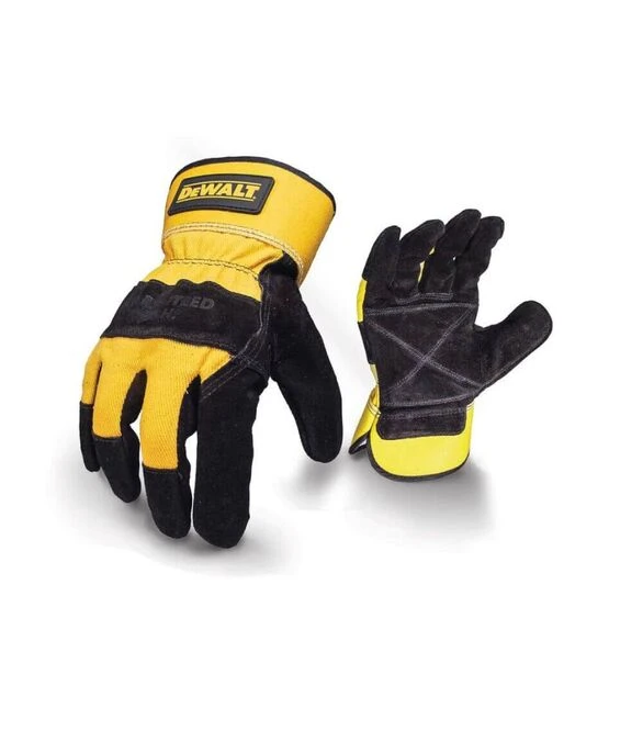 Перчатки DeWalt с кожаной ладонью и пальцами, размер L/9 (DPG41L)