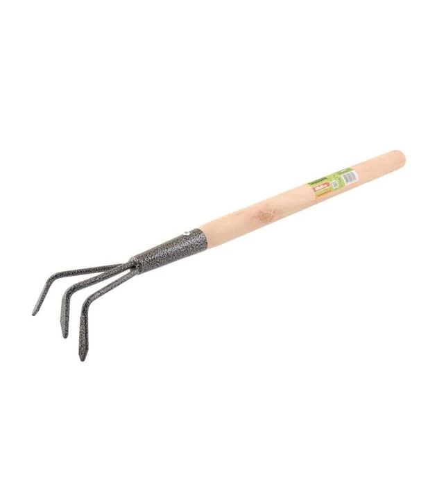 Культиватор садовий MASTERTOOL 450х85 мм з подовженою дерев'яною ручкою (14-6195)