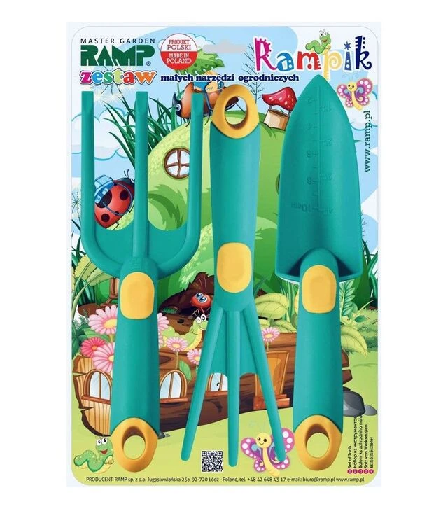Набор инструментов садовых RAMP, бирюзовый, 3 шт. (276665)