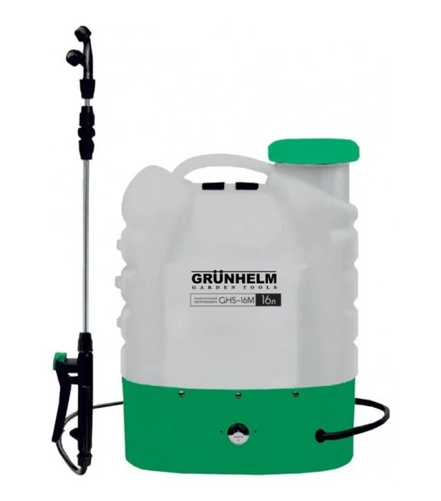 Обприскувач акумуляторний Grunhelm GHS-16M, 12 В, 8 А*год, 16 л (8141)