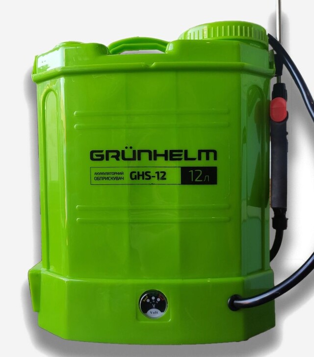 Опрыскиватель аккумуляторный Grunhelm GHS-12, 12 В, 8 А*ч, 12 л (70205)