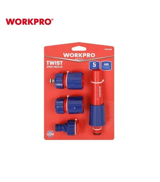 Насадка для поливу WORKPRO 1/2"-3/4" з комплектом з'єднувачів (WP334006)