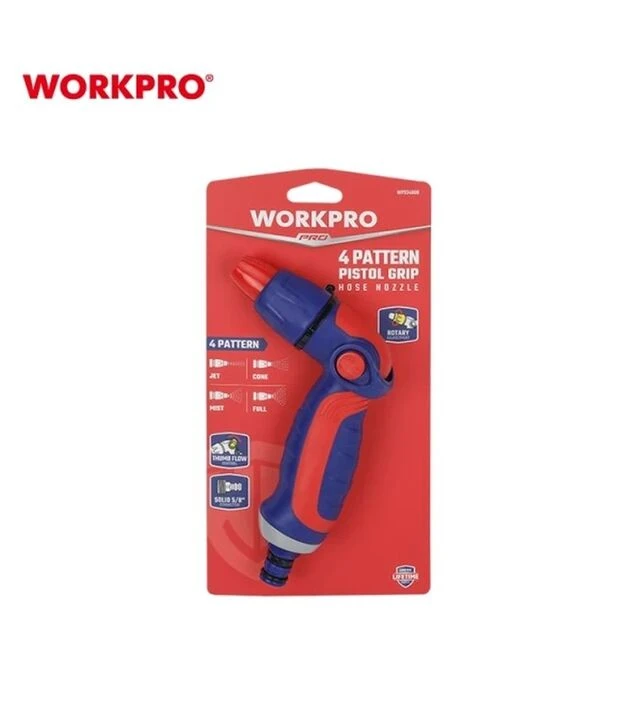Пістолет для поливу WORKPRO з пластиковим наконечником 3 режими (WP334008)