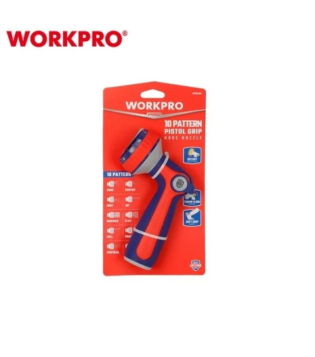 Пістолет-розпилювач для поливу WORKPRO 3/4", 10 режимів (WP334012)