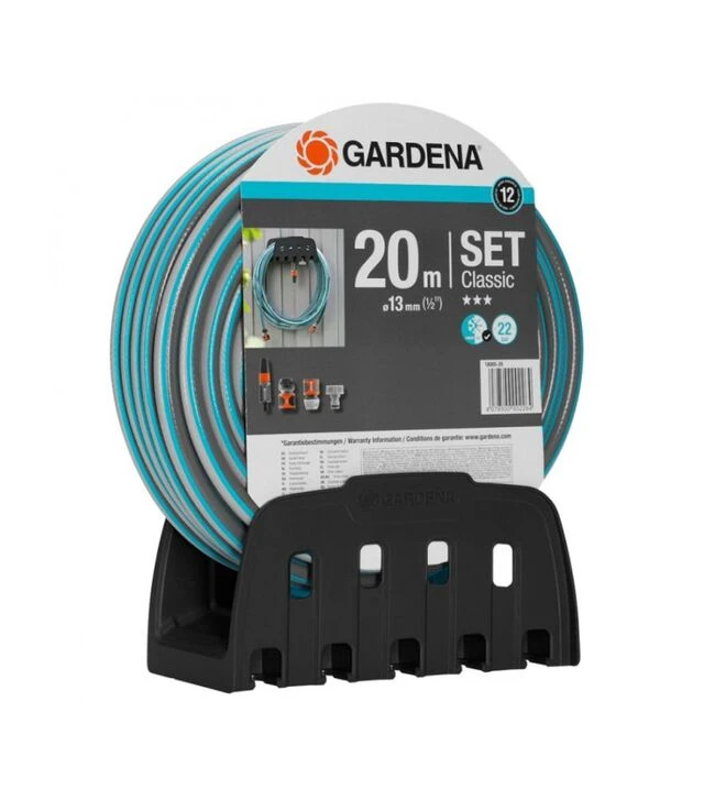 Шланг GARDENA Classic 1/2" 20 м + комплект для полива, с кронштейном (18005-50.000.00)