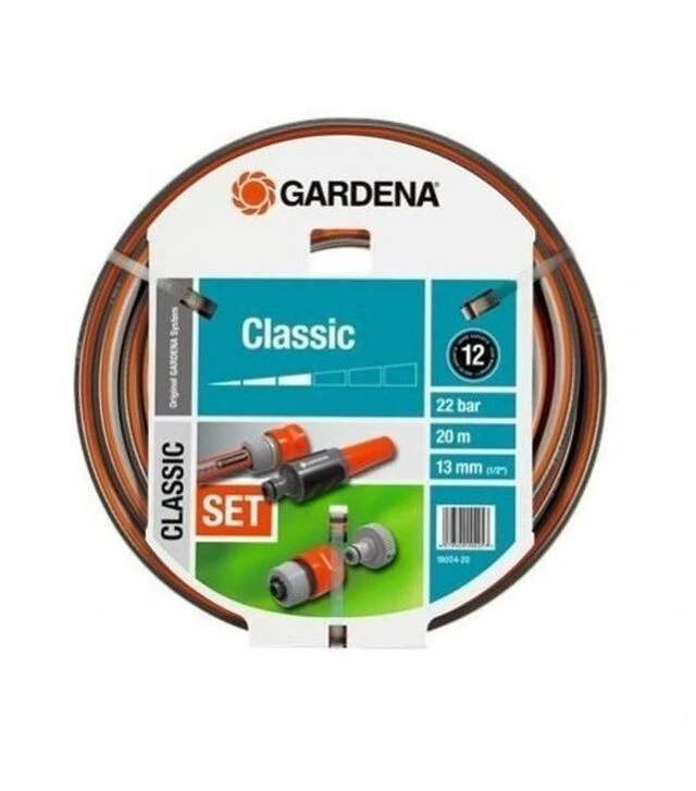 Шланг GARDENA Classic 1/2" 20 м + комплект для полива (18004-20.000.00)
