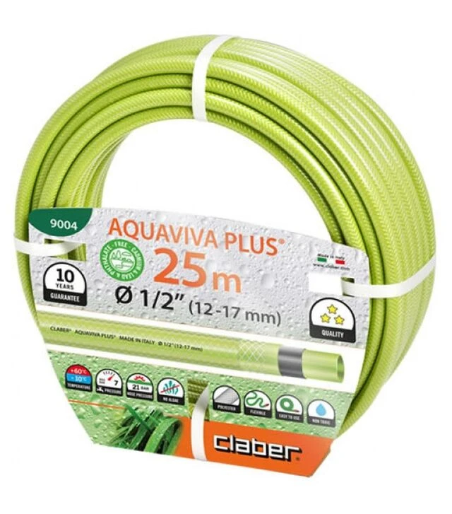 Шланг поливочный Claber Aquaviva Plus 1/2" 25 м (90040000)