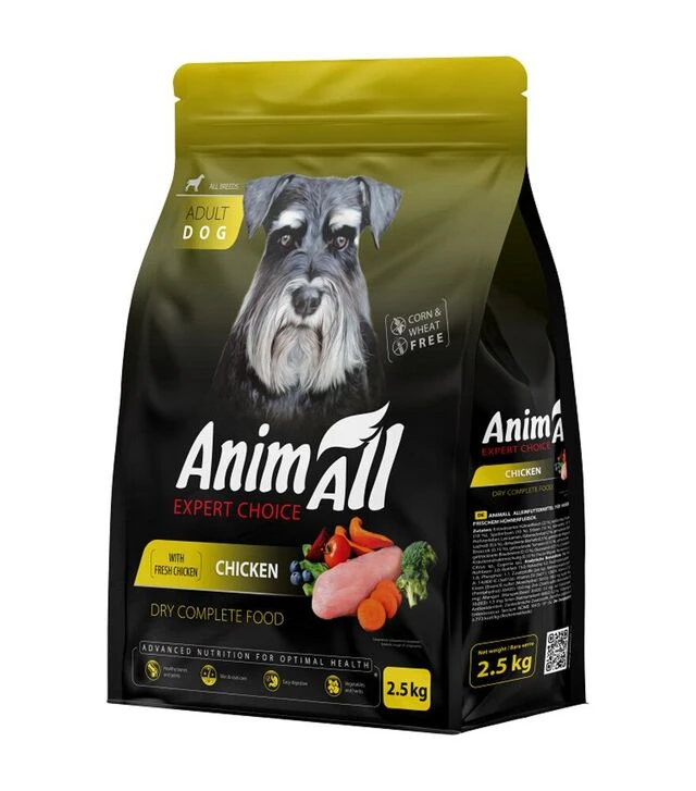 Повнораціонний cухий корм для собак AnimAll Expert Choice зі свіжою куркою, 2,5 кг