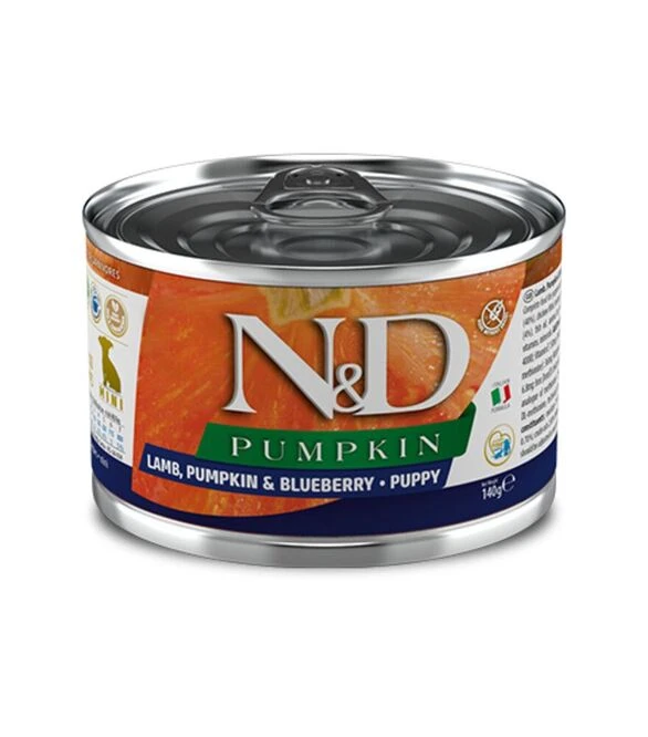 Беззерновой влажный корм для щенков Farmina N&D Pumpkin с тыквой, ягненком и черникой, 140 г