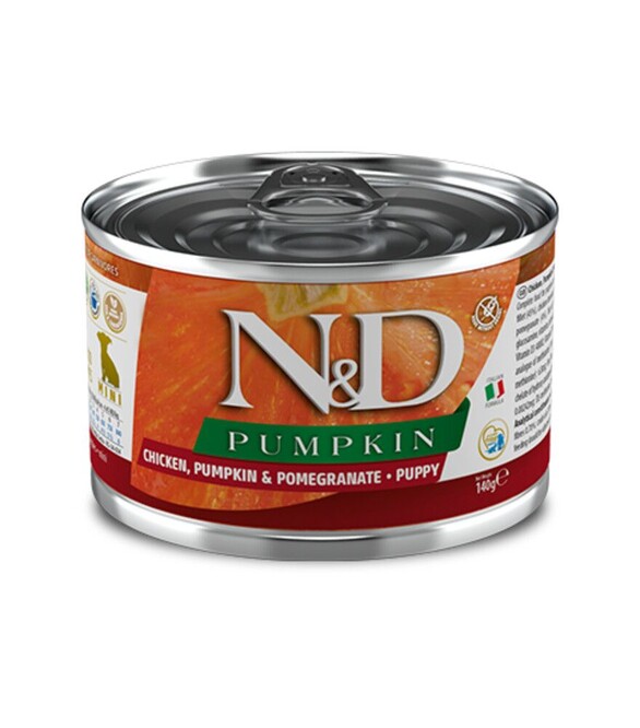 Беззерновой влажный корм для щенков Farmina N&D Pumpkin с тыквой, курицей и гранатом, 140 г