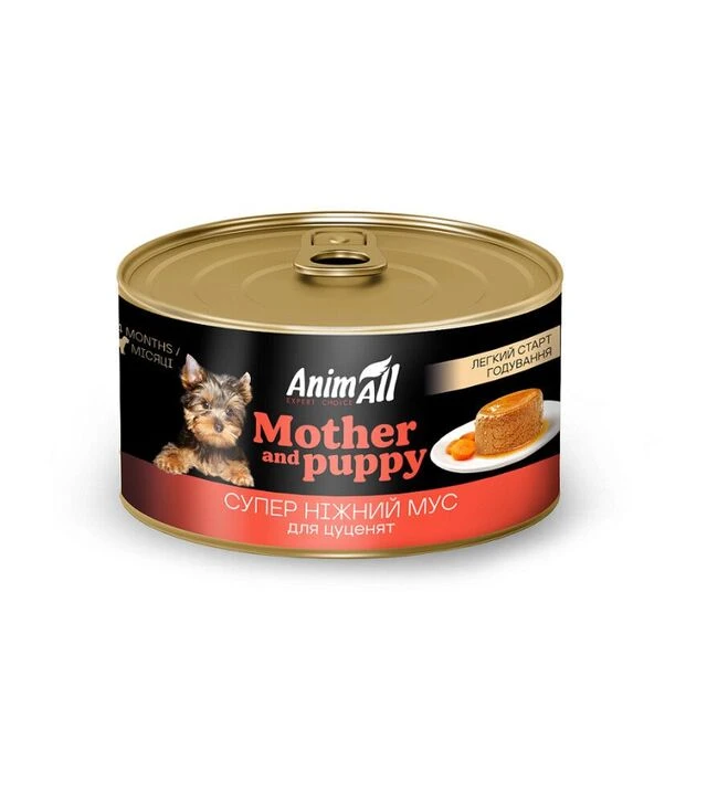 Беззерновой влажный корм для собак и щенков AnimAll легкий старт кормления, 195 г