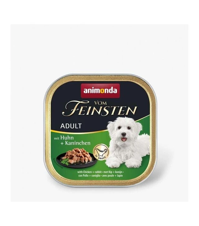 Беззерновой влажный корм для собак Animonda Vom Feinsten Adult с курицей и кроликом, 150 г