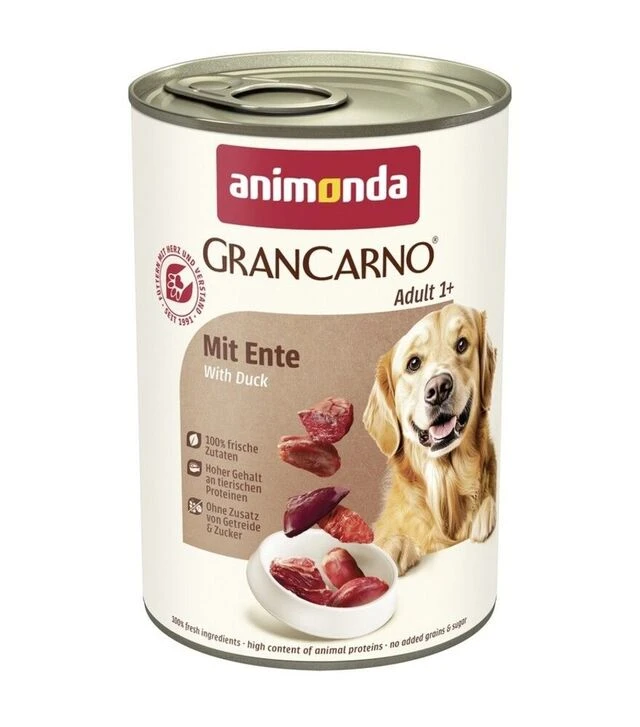 Беззерновой влажный корм для собак Animonda GranCarno Adult с уткой, 400 г