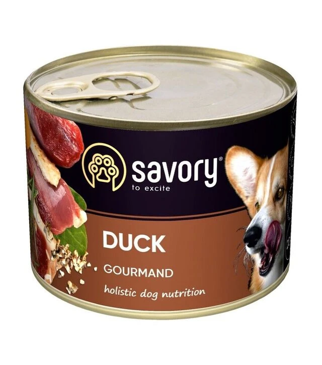 Влажный корм для собак Savory Dog Gourmand паштет с уткой, 200 г