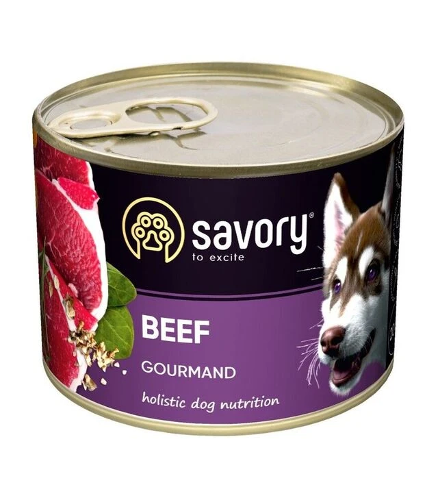 Влажный корм для собак Savory Dog Gourmand паштет с говядиной, 200 г