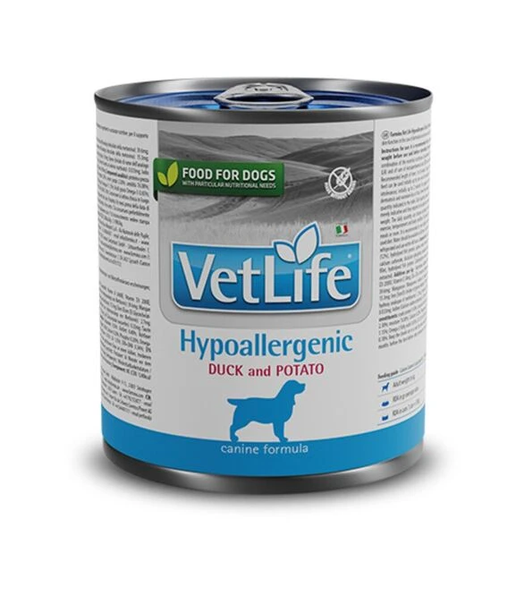 Лечебный влажный корм для собак Farmina Vet Life Hypoallergenic при пищевой аллергии, с уткой и картофелем, 300 г