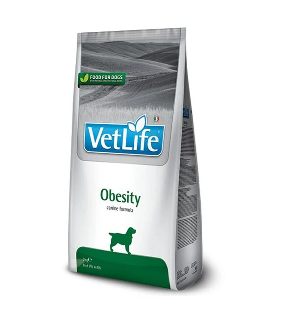 Лечебный сухой корм для собак Farmina Vet Life Obesity для снижения лишнего веса, 2 кг
