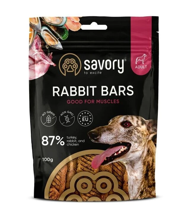 Джерки для собак Savory Bars з кроликом, 100 г