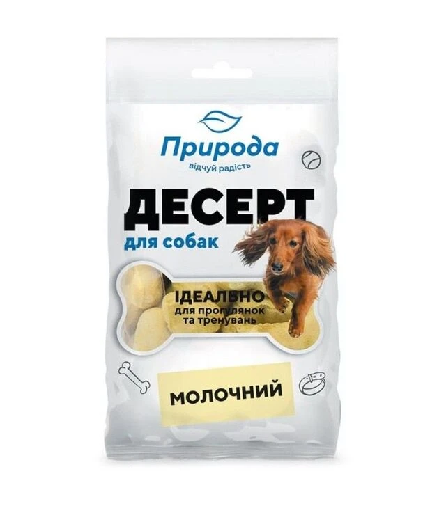 Лакомства для собак Природа Десерт молочный, 100 г