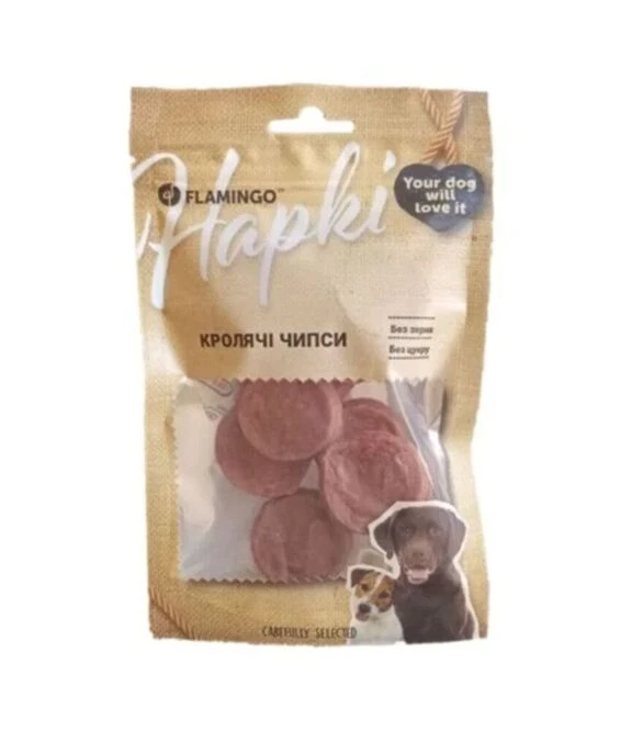 Лакомство для собак Flamingo чипсы с мясом кролика, 75 г