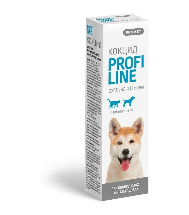 Суспензія для котів та собак ProVET ProfiLine Кокцид від глистів, антигельмінтна, 5 мл
