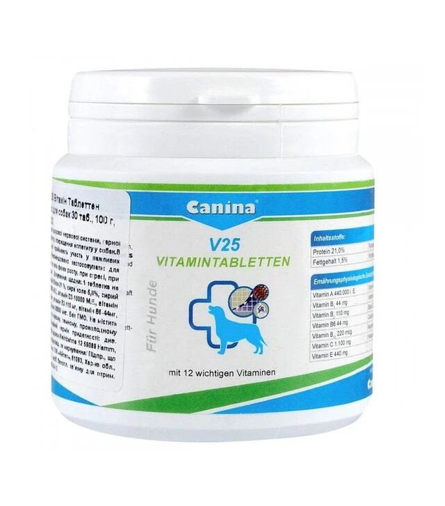 Витаминный комплекс для собак Canina V25 Vitamintabletten, 30 шт