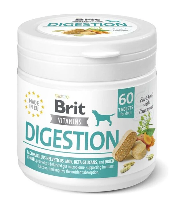 Вітаміни для собак Brit Vitamins Digestion для підтримки травлення, 60 шт