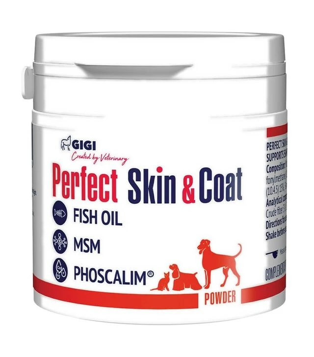 Добавки для собак GiGi Perfect Skin & Coat з біотином для шкіри та шерсті, порошок, 100 г
